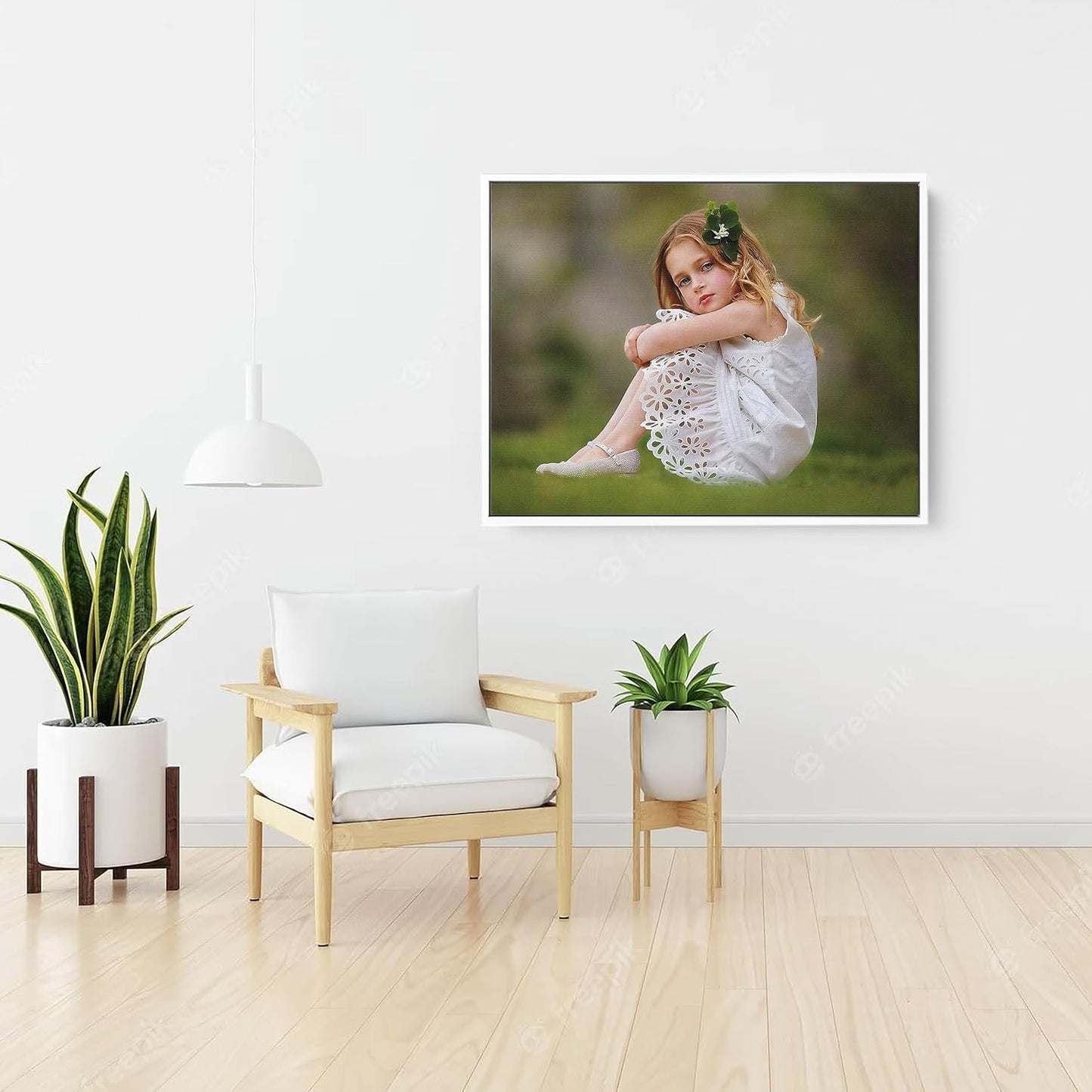 P&L ART Custom Canvas Prints - Transform Your Photos into Stunning Wall Art | 16x20 White Framed Decor