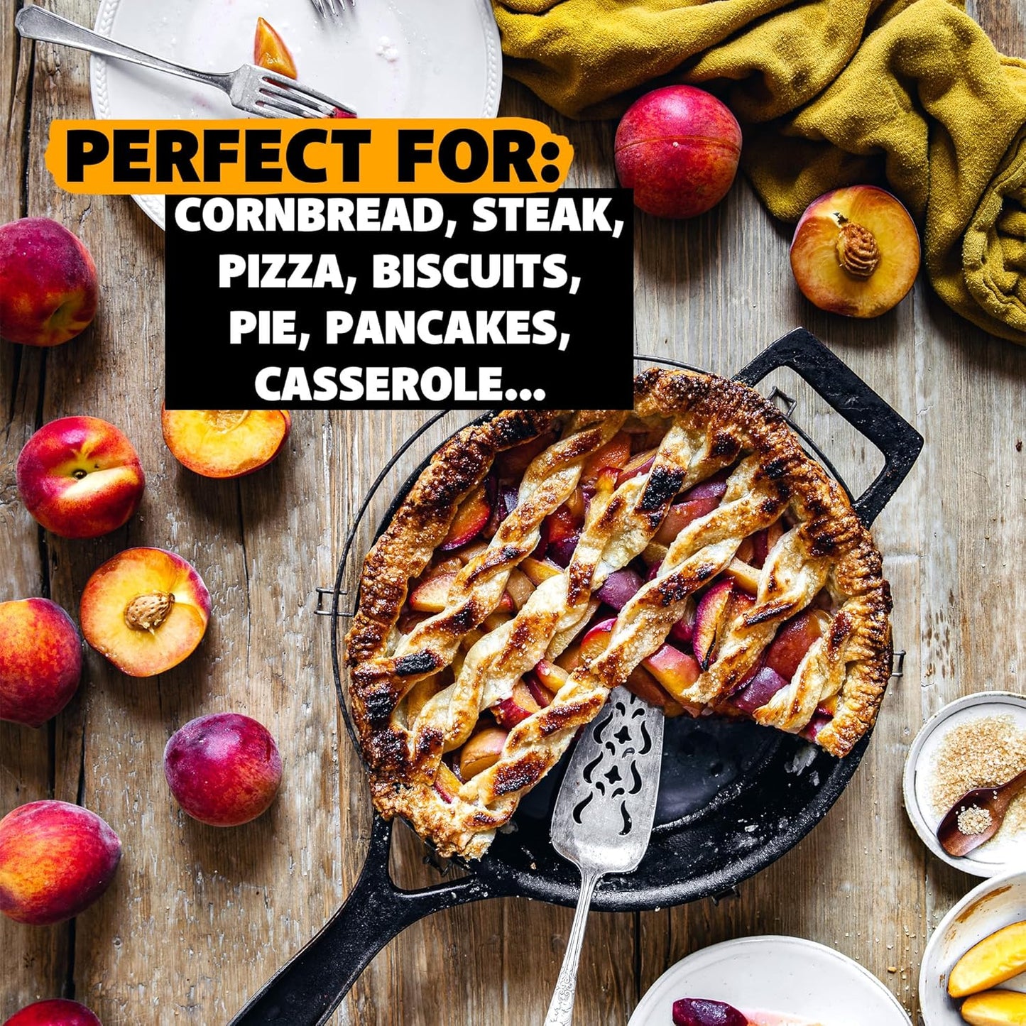 Stargazer 12-Inch Cast Iron Skillet - Premium Seasoned Frying Pan for Grilling, Searing & Baking