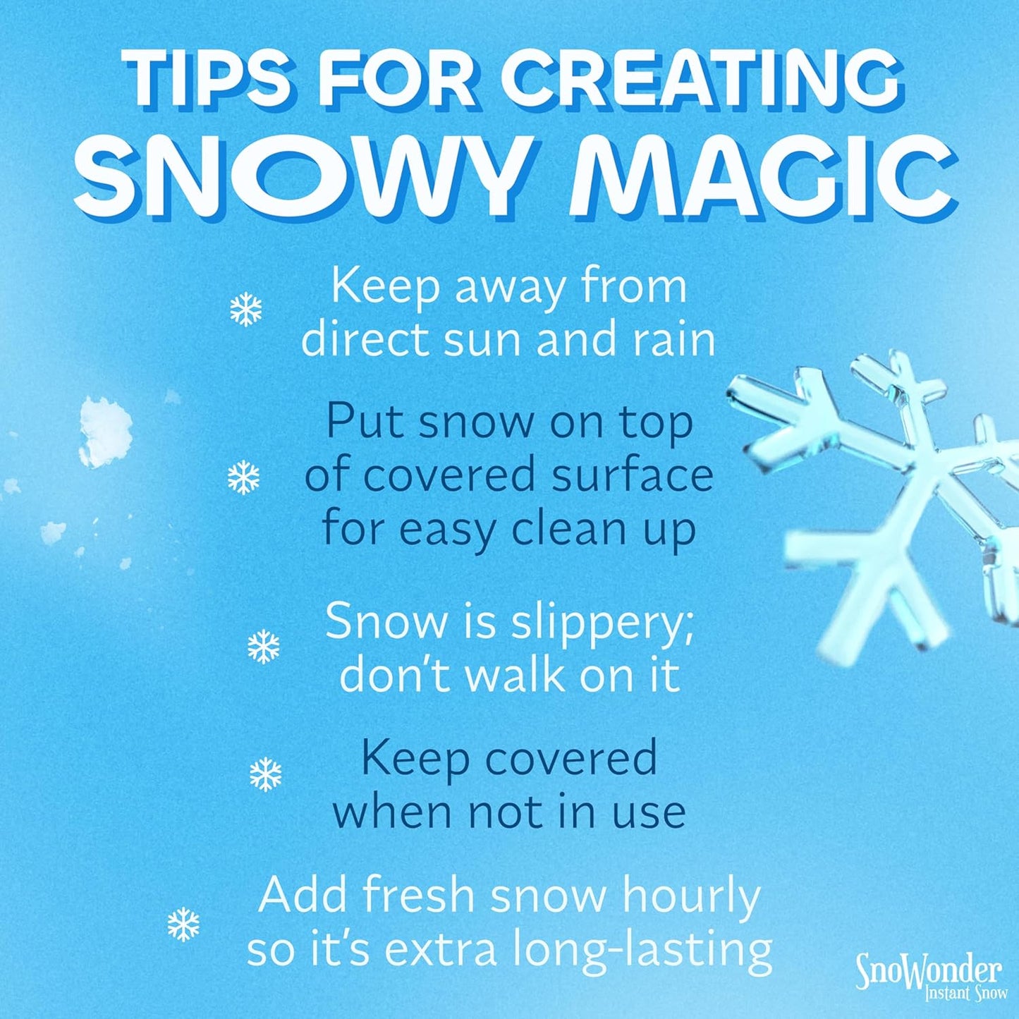 SnoWonder Instant Snow | Create 36 Gallons of Realistic Artificial Snow for Fun & Cloud Slime