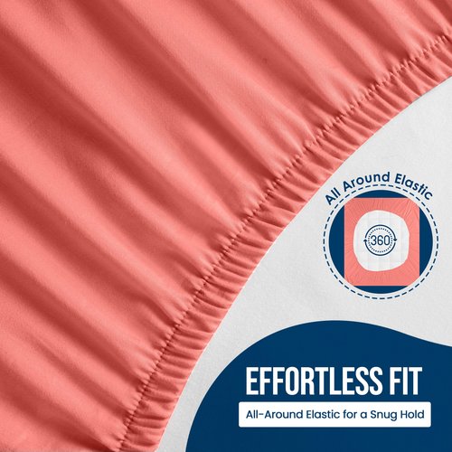 Utopia Bedding Waterproof Mattress Protector Queen Size (Pack of 14), Premium Terry Mattress Cover 200 GSM, Breathable, Fitted Style with Stretchable Pockets (Coral)