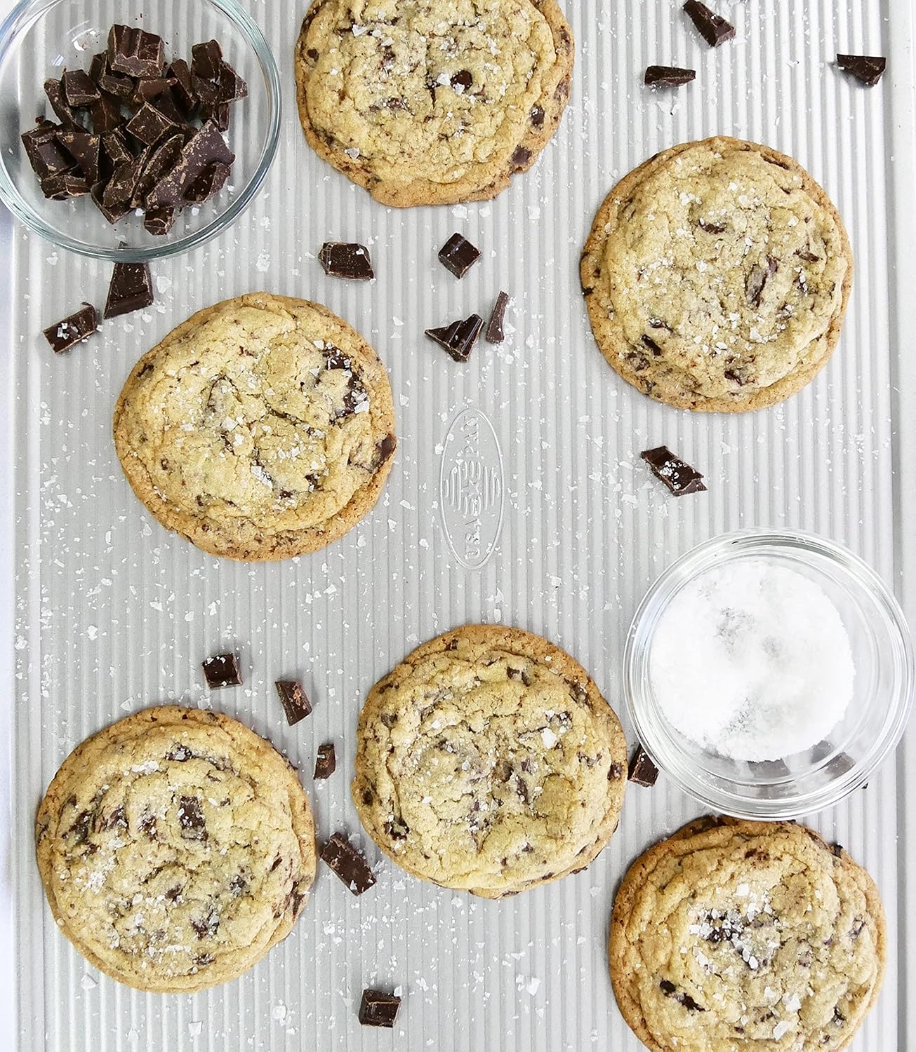 USA Pan Bakeware Cookie Sheet - Large Nonstick Baking Pan, Warp Resistant, Made from Aluminized Steel, Silver