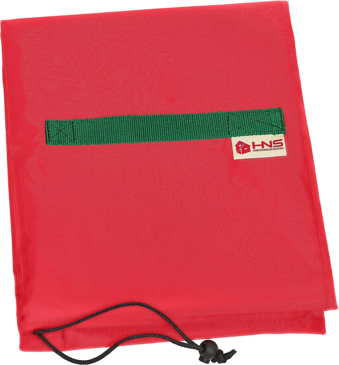 Skiennix Upright Christmas Tree Storage Bag - Durable Dustproof Cover for 5 Ft Artificial Trees | Easy to Use, Red