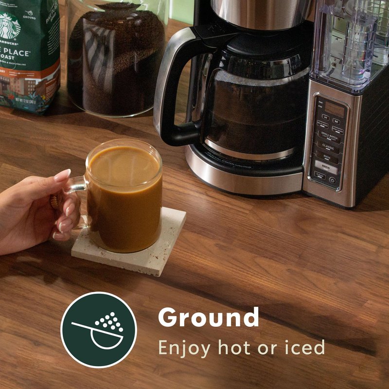 Starbucks Ground Coffee, Medium Roast Hot or Iced Coffee, Pike Place Roast, 18 oz