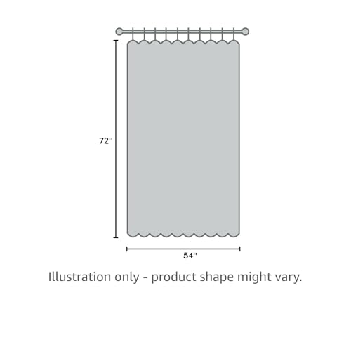 BAROSSA Design 54 inch Wide Stall Shower Curtain Liner with 3 Magnets - PEVA, Waterproof, PVC Free, Metal Grommets, Clear, 54x72