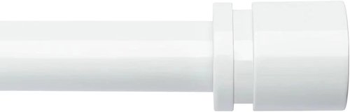 Byondeth Curtain Rod - Adjustable 16 to 170 Inches | 1 Inch Diameter with Aluminum End Cap, White