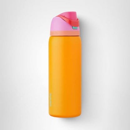 Owala FreeSip Insulated Stainless Steel Water Bottle with Straw for Sports, Travel, and School BPA-Free Sports Water Bottle, 32 oz, Tropical