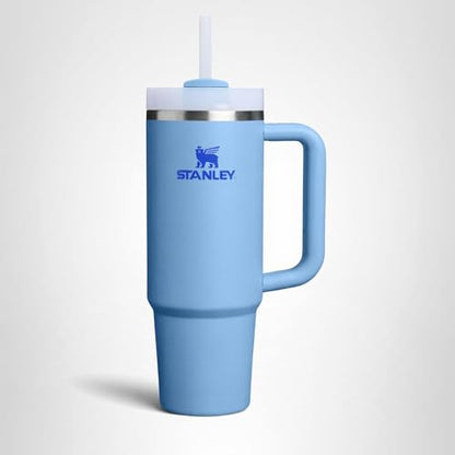 STANLEY Quencher H2.0 Tumbler with Handle and Straw 40 oz | Flowstate 3-Position Lid | Cup Holder Compatible for Travel | Insulated Stainless Steel Cup | BPA-Free | Blue Sky
