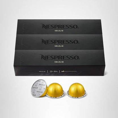 Nespresso Capsules Vertuo, Solelio, Mild Roast Coffee, 30-Count Coffee Pods, Brews 7.8 oz.