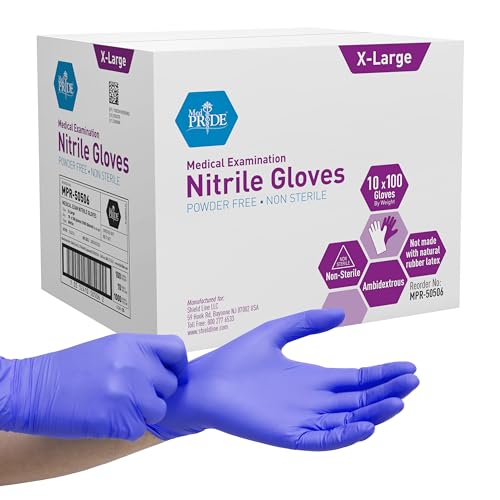 MedPride Powder-Free Nitrile Exam Gloves (Small (Pack of 100))