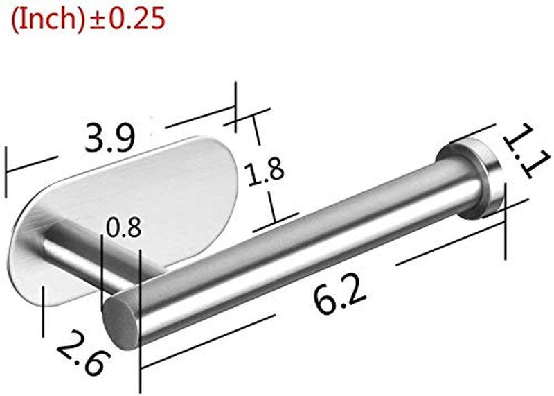 YIGII Toilet Paper Holder Self Adhesive - Adhesive Toilet Roll Holder no Drilling for Bathroom Stainless Steel Brushed