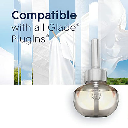 Glade PlugIns Refills Air Freshener, Scented and Essential Oils for Home and Bathroom, Clean Linen, 3.35 Fl Oz, 5 Count