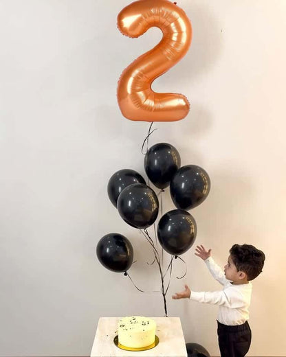 Orange Number 5 Balloon - 40 Inch Giant Foil Balloon for 5th Birthday Party Decorations