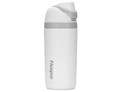 Fluxpur Insulated Water Bottle Sports Stainless Steel Water Bottle with Straw Travel Leakproof,19 Oz,White 10