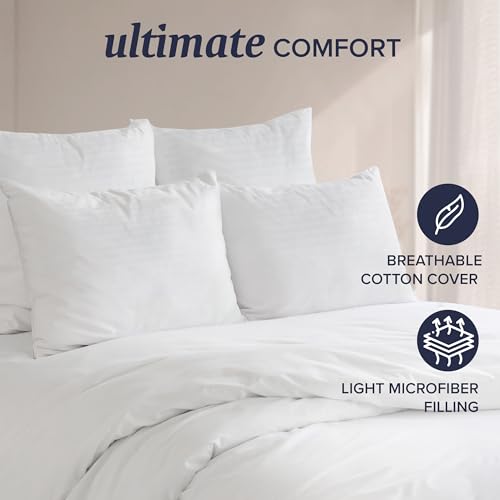 Beckham Hotel Collection Bed Pillows Standard/Queen Size Set of 2 - Original Soft Down Alternative Pillow for Sleeping - Soft Support for Back, Stomach or Side Sleepers