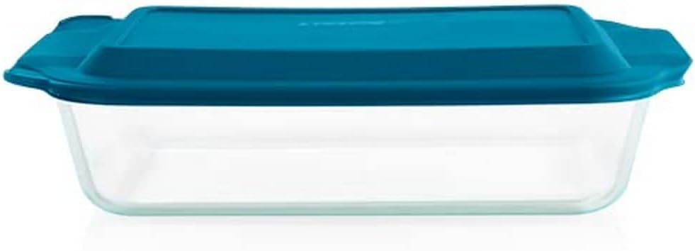 Pyrex Deep 9x13-Inch Glass Baking Dish - Oven, Freezer & Microwave Safe with Lid | Clear Casserole Container