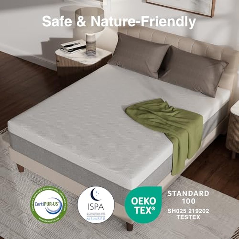 Novilla 12 Inch Twin Size Mattress, Gel Twin Memory Foam Mattress in a Box with Comfort Foam for Pressure Relief & Body Support & Cool Night Sleep, CertiPUR-US Certified