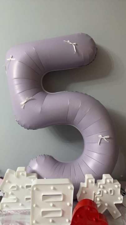 Number 7 Balloon by Lilac - 40 Inch Giant Foil Balloon for 7th Birthday Party Decorations