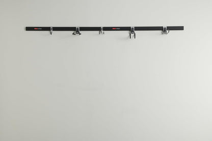 Rubbermaid Fasttrack Utility Hooks - Heavy-Duty 7-Piece Garage Storage Kit | Black Tool Organizer