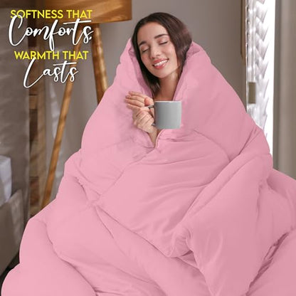 Utopia Bedding Comforter Duvet Insert, Quilted Comforter with Corner Tabs, Box Stitched Down Alternative Comforters Twin XL Size (White)