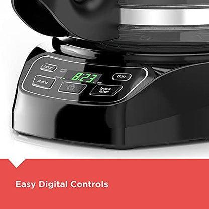 BLACK+DECKER 12-Cup Programmable Coffee Maker - Easy Pour Non-Drip Carafe, Black Finish