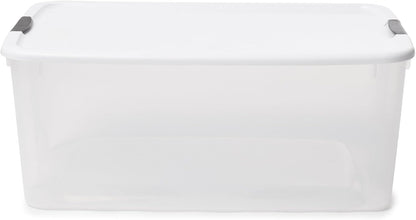 Sterilite 12-Pack Ultra Latching Storage Bins - Clear Plastic, 116 Quart Heavy-Duty Organizing Containers