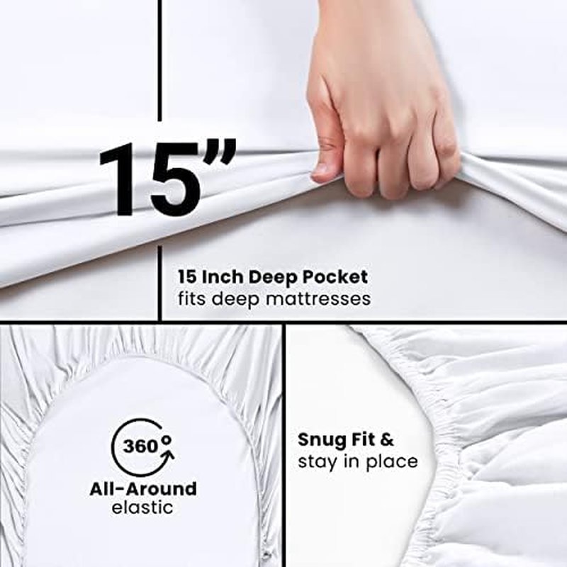 Utopia Bedding Cal King Fitted Sheet - Bottom Sheet - Deep Pocket - Soft Microfiber -Shrinkage and Fade Resistant-Easy Care -1 Fitted Sheet Only (White)