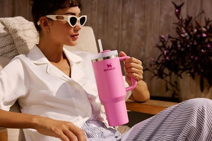 STANLEY Quencher H2.0 Tumbler with Handle and Straw 40 oz | Flowstate 3-Position Lid | Cup Holder Compatible for Travel | Insulated Stainless Steel Cup | BPA-Free | Blue Sky