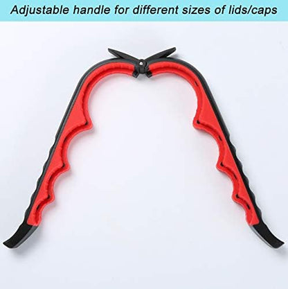 Skiennix Jar Opener - Effortless Grip for Seniors & Arthritis Sufferers | Black and Red