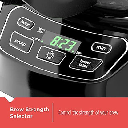 BLACK+DECKER 12-Cup Programmable Coffee Maker - Easy Pour Non-Drip Carafe, Black Finish