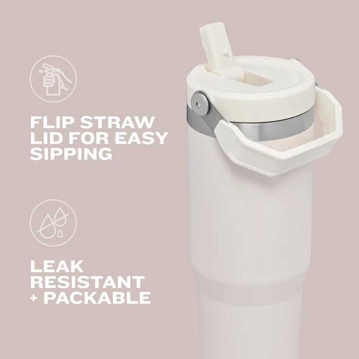 STANLEY IceFlow 2.0 Tumbler - 20 oz Insulated Water Bottle with Flip Straw & Handle | BPA-Free Twilight