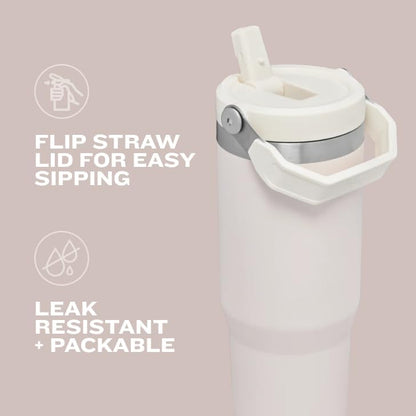 STANLEY IceFlow 2.0 Tumbler - 20 oz Insulated Water Bottle with Flip Straw & Handle | BPA-Free Twilight