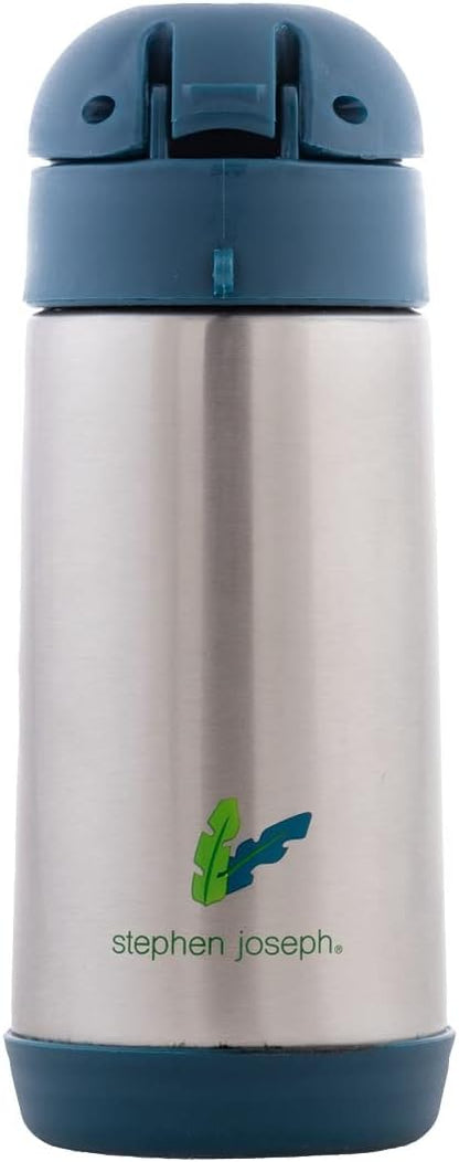 Stephen Joseph Insulated Water Bottle - Double Wall Stainless Steel, BPA-Free, 11.8 Ounces, ZOO