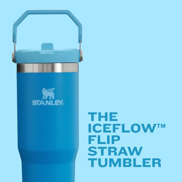 STANLEY IceFlow 2.0 Tumbler - 20 oz Insulated Water Bottle with Flip Straw & Handle | BPA-Free Twilight