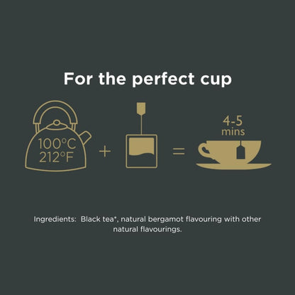 Taylors of Harrogate Earl Grey Black Tea - Fragrant & Delicate, 50 Pillow Bags for Hot or Iced Enjoyment