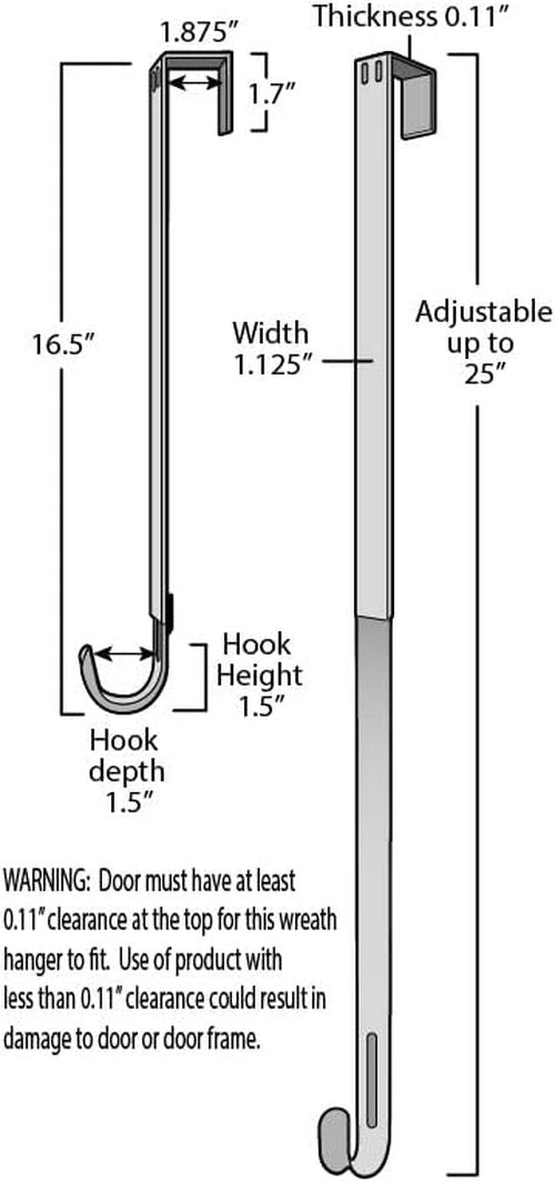 Haute Decor Adjustable Wreath Hanger - 20 Lb Capacity for Versatile Home Decor