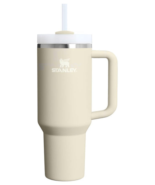 STANLEY Quencher H2.0 Tumbler with Handle and Straw 40 oz | Flowstate 3-Position Lid | Cup Holder Compatible for Travel | Insulated Stainless Steel Cup | BPA-Free | Exclusive Toasted Almond