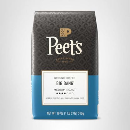 Peet's Coffee, Medium Roast Ground Coffee, 100% Arabica Coffee - Big Bang 18 Ounce Bag