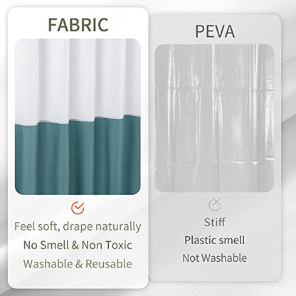 ALYVIA SPRING Stall Fabric Shower Curtain Liner Waterproof - 36" x 72", Soft & Lightweight Small Shower Curtain with Magnets for Narrow Stall Size, Machine Washable - 36x72, Grey