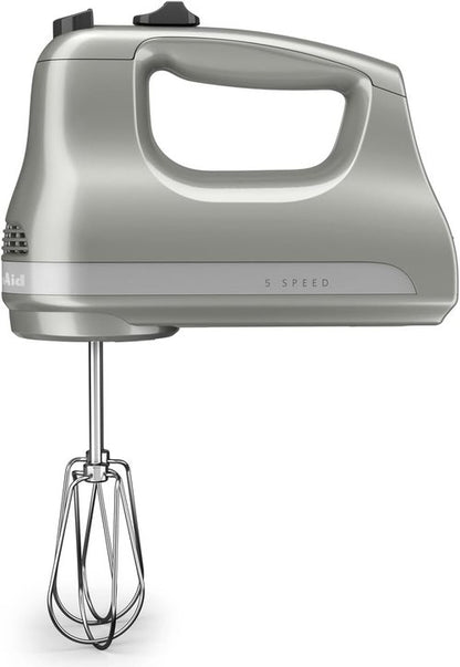 KitchenAid 5-Speed Hand Mixer - Ultra Power, Contour Silver | Set of 2 for Effortless Mixing