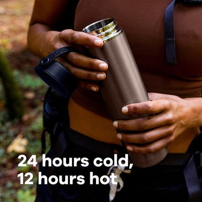 Hydro Flask 24 Oz Hiking Water Bottle - Lightweight Trail Series with Wide Flex Cap | Obsidian