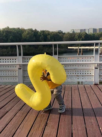 Yellow Number 6 Balloon - 40 Inch Giant Foil Balloon for 6th Birthday Party Decorations