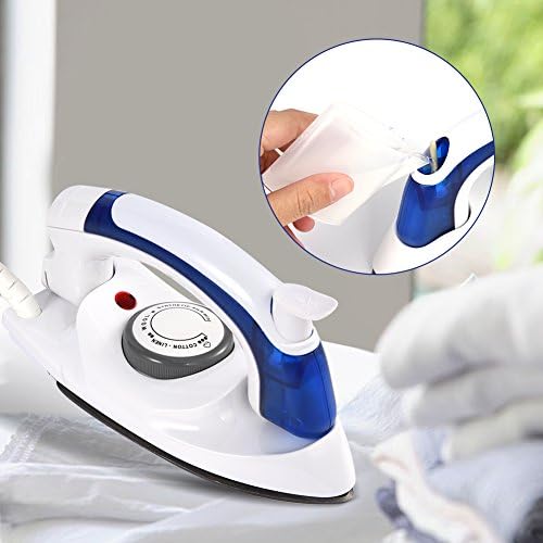 Skiennix Portable Handheld Steam Travel Iron - Compact & Foldable with Temperature Control | White