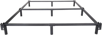JetO Metal Bed Frame - Sturdy Heavy-Duty Platform Bed with 9 Legs Support | Black King Size, Easy to Assemble