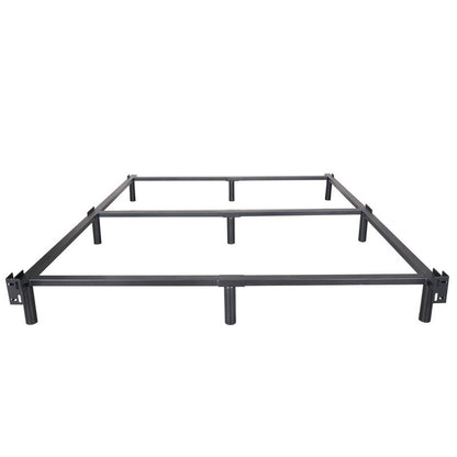 NEW JETO Metal Bed Frame,Sturdy Platform,Heavy Duty Sturdy Bed Frame Black King,9 Legs Support,Easy to Assemble,Without Taking Up Space and Easy to Move