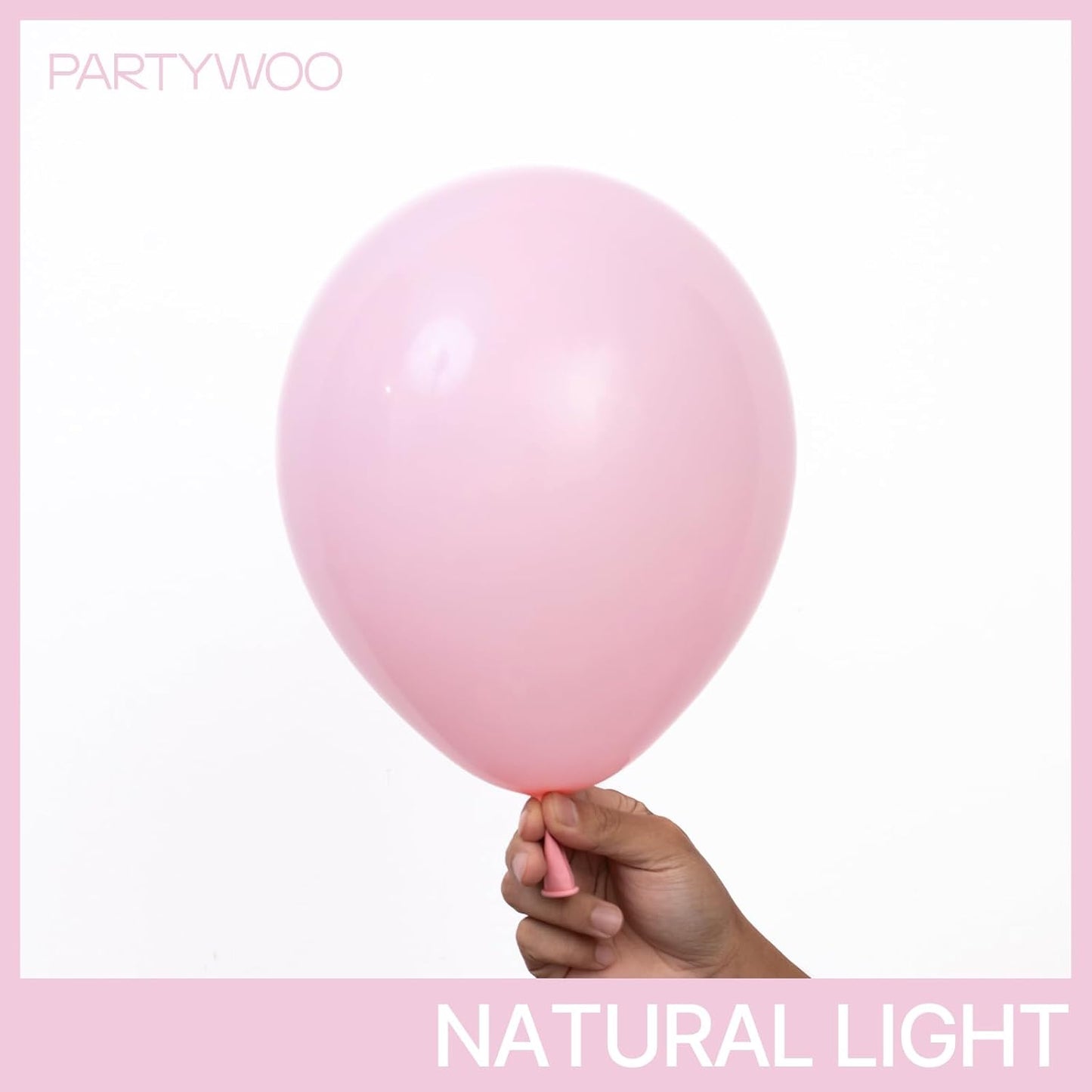 PartyWoo Light Pink Balloon Arch Kit - 140pcs in Various Sizes for Baby Showers & Birthdays | Pastel Pink Decor