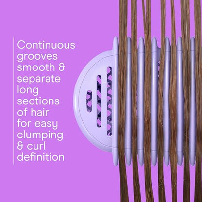 Conair Curl Define Pro Hair Brush for Curly Hair, Dual-Vent Design with Continuous Grooves, Mixed Bristles for Frizz-Free Detangling, Smoothing, and Curl Definition