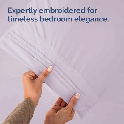 Skiennix Queen Pillow Cases Set of 4 - Ultra Soft Hotel Quality - Wrinkle Free & Fade Resistant - Light Lavender