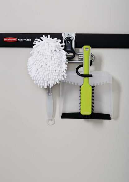 Rubbermaid FastTrack 2-Handle Hook - Space-Saving Garage Storage Solution for Rakes, Brooms, and Ladders