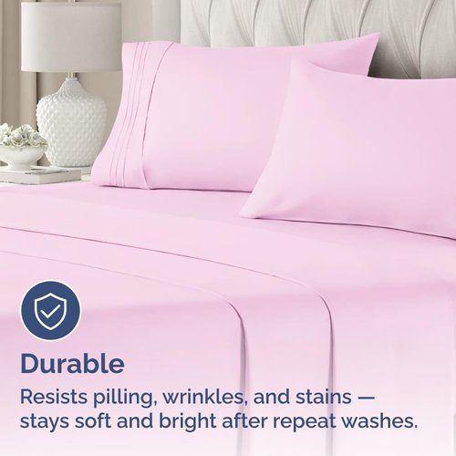 Body Pillowcases Set of 2-20x54 Long Body Pillow Case - Soft Body Pillow Cover for Sleeping & Side Sleepers - Comfy, Wrinkle & Fade Free - Machine Washable w/Envelope Enclosure Light Pink
