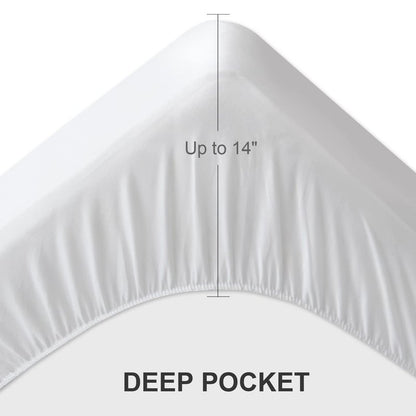 Queen Mattress Pad, Queen Mattress Protector Waterproof Quilted, Mattresses Cover Fitted with Ultra Soft & Absorbent Surface and Deep Pocket to 14 inch, Machine Washable
